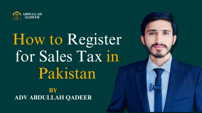 How to Register for Sales Tax in Pakistan Step-by-Step Guide